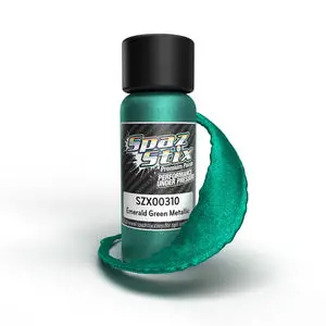 Spaz Stik Emerald Green Metallic Airbrush Ready Paint, 2Oz Bottle (Szx00310) 1