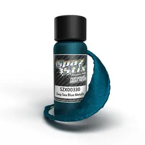 Spaz Stix Deep Sea Blue Metallic Airbrush Ready Paint, 2Oz Bottle (Szx00330) 1