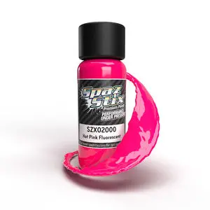 Spaz Stix Hot Pink Fluorescent Airbrush Ready Paint, 2Oz Bottle (Szx02000) 1
