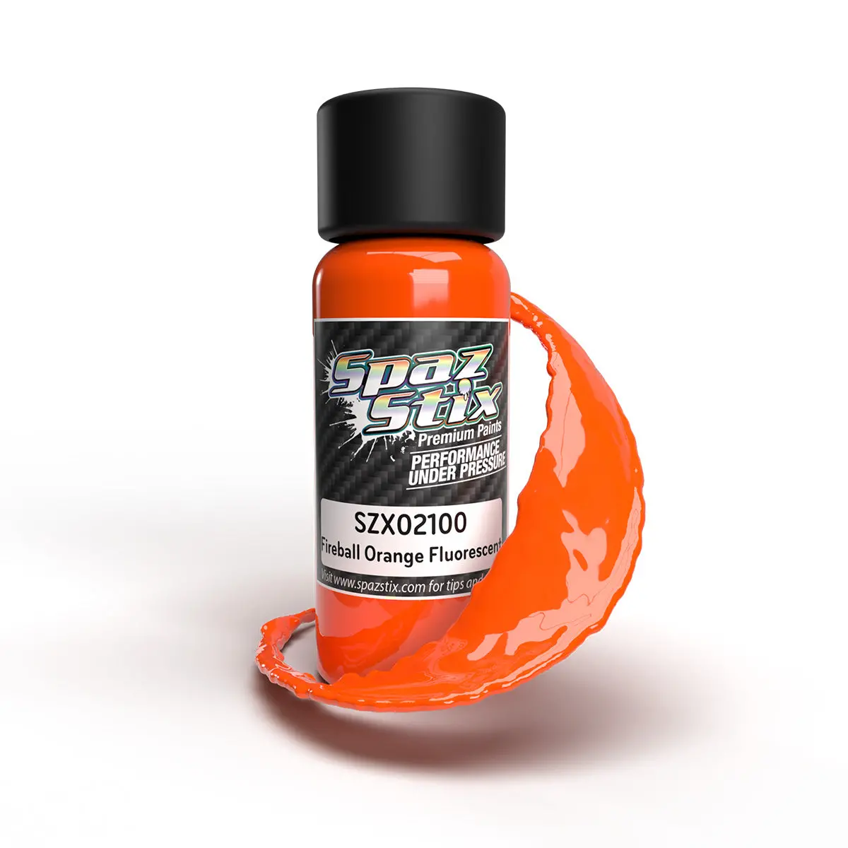 Spaz Stix Fireball Orange Fluorescent Airbrush Ready Paint, 2Oz (Szx02100) 1