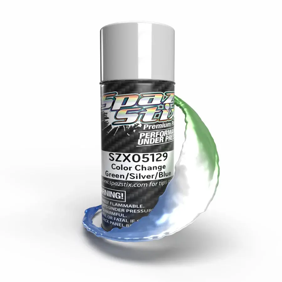 Spaz Color Change Aerosol Paint, Green/Silver/Blue, 3.5Oz Can   (Szx05129) 1