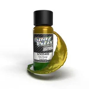 Spaz Stix Color Change Airbrush Ready Paint, Gold/Green, 2Oz Bottle (Szx05400) 1