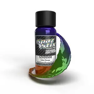 Spaz Stix Color Change Airbrush Ready Paint, Gold/Green/Orange/Purple, 2Oz Bottle (Szx05500) 1