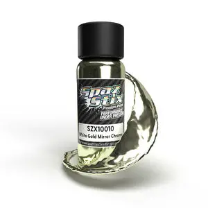 Spaz Stix White Gold Mirror Chrome Airbrush Ready Paint, 2Oz Bottle (Szx10010) 1