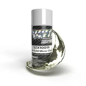 Spaz Stix White Gold Mirror Chrome Aerosol Paint, 3.5Oz Can   (Szx10019) 1