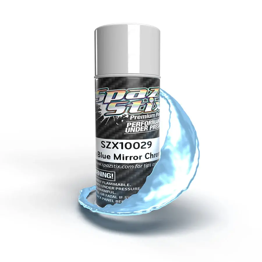 Spaz Stix  Sky Blue Mirror Chrome Aerosol Paint, 3.5Oz Can   (Szx10029) 1