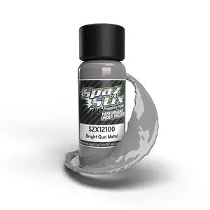 Spaz Stix Bright Gunmetal Airbrush Ready Paint, 2Oz Bottle (Szx12100) 1