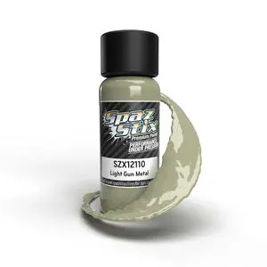 Spaz Stix Light Gunmetal Airbrush Ready Paint, 2Oz Bottle (Szx12110) 1