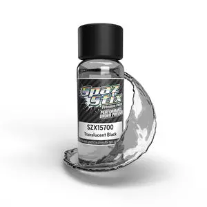 Spaz Stix Translucent Black Airbrush Ready Paint, For Window Tint/Drop Shadows, 2Oz Bottle (Szx15700) 1