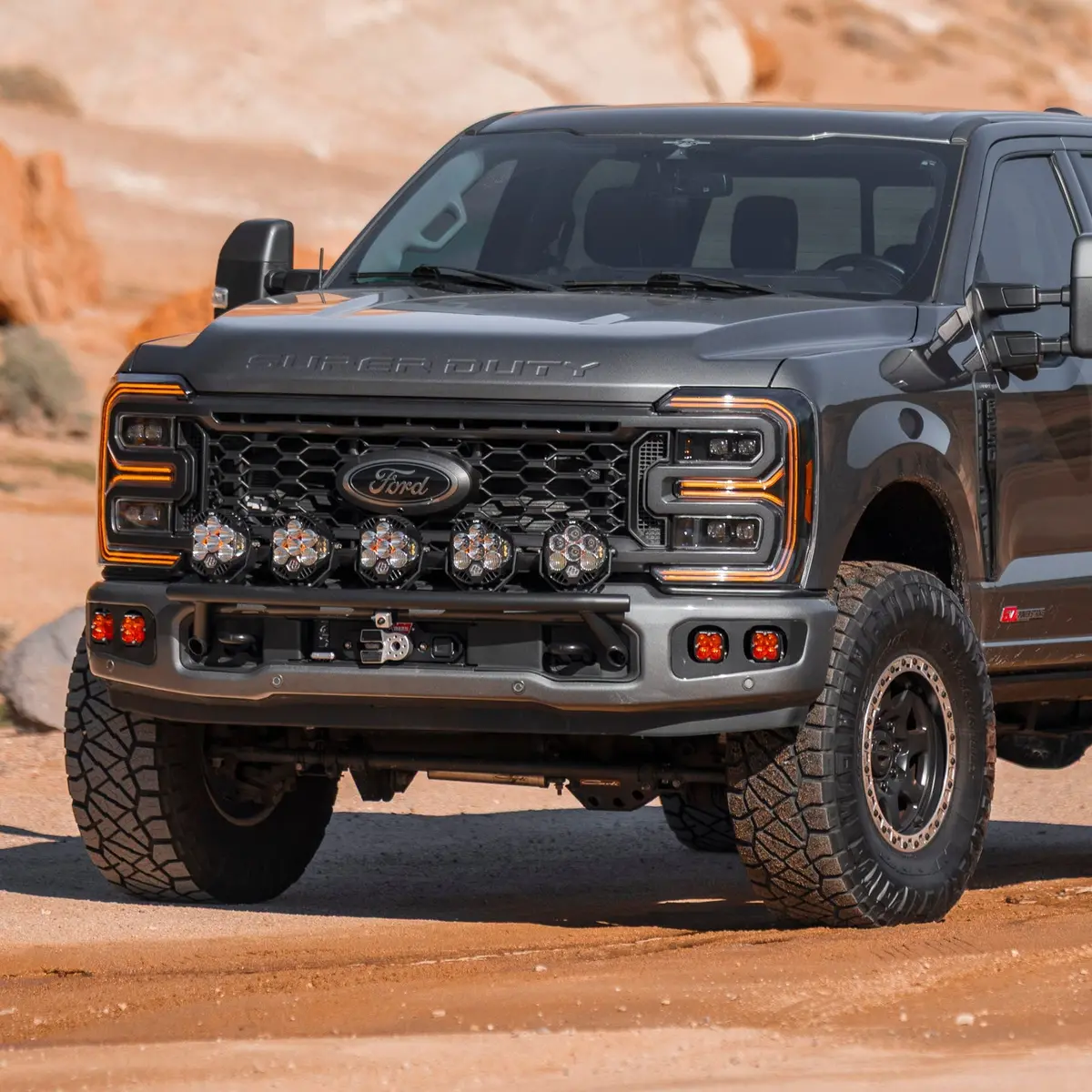 Factory Aftermarket 2023+ Ford Super Duty Light Bar Mount 1