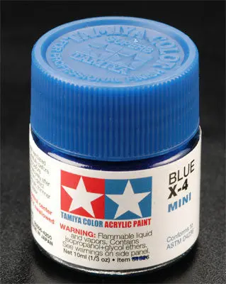 Tamiya Acrylic Mini X-4 Blue 1/3 Oz (Tam81504) 1