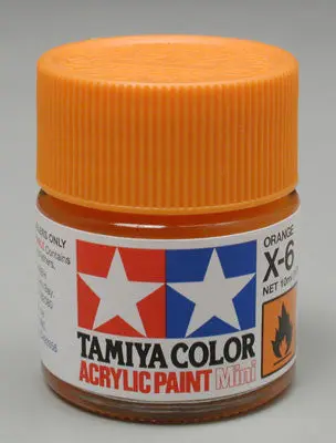 Tamiya Acrylic Mini X-6 Orange 1/3 Oz     (Tam81506) 1