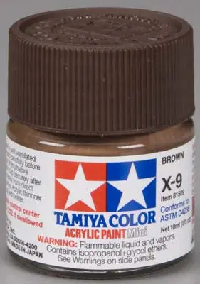 Tamiya Acrylic Mini X-9 Brown 1/3 Oz (Tam81509) 1