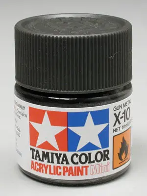 Tamiya Acrylic Mini X-10 Gunmetal 1/3 Oz (Tam81510) 1