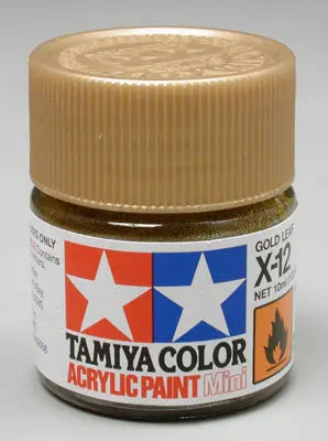 Tamiya Acrylic Mini X-12 Gold Leaf 1/3 Oz (Tam81512) 1