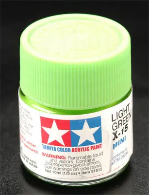Tamiya Acrylic Mini X-15 Light Green 1/3 Oz (Tam81515) 1