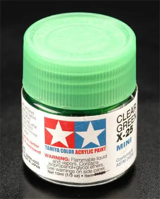 Tamiya Acrylic Mini X-25 Clear Green 1/3 Oz (Tam81525) 1