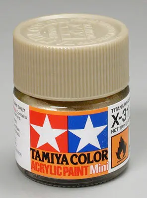 Tamiya Acrylic Mini X-31 Titanium Gold 1/3 Oz (Tam81531) 1