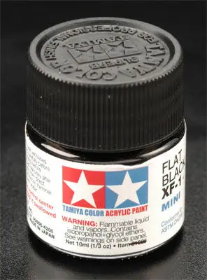 Tamiya Acrylic Mini Xf-1 Flat Black 1/3 Oz   (Tam81701) 1