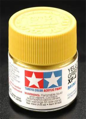 Tamiya Acrylic Mini Xf-4 Yellow Green 1/3 Oz (Tam81704) 1