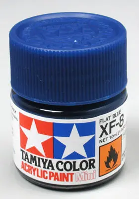 Tamiya Acrylic Mini Xf-8 Flat Blue 1/3 Oz (Tam81708) 1