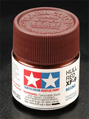 Tamiya Acrylic Mini Xf-9 Hull Red 1/3 Oz    (Tam81709) 1