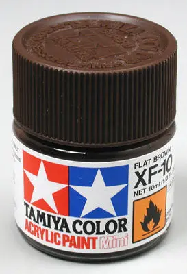 Tamiya Acrylic Mini Xf-10 Flat Brown 1/3 Oz    (Tam81710) 1