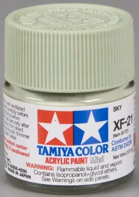 Tamiya Acrylic Mini Xf-21 Sky 1/3 Oz (Tam81721) 1