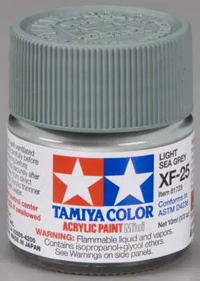 Tamiya Acrylic Mini Xf-25 Light Sea Gray 1/3 Oz (Tam81725) 1