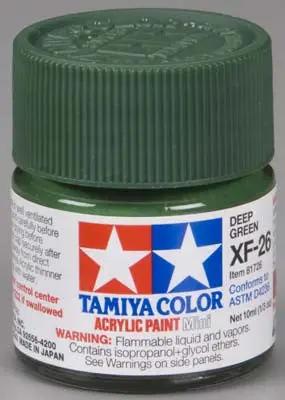 Tamiya Acrylic Mini Xf-26 Deep Green 1/3 Oz (Tam81726) 1