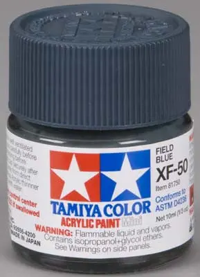 Tamiya Acrylic Mini Xf-50 Field Blue 1/3 Oz    (Tam81750) 1
