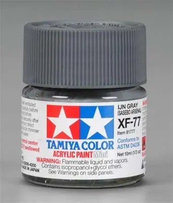 Tamiya Acrylic Mini Xf-77 Ijn Gray Sasebo Arsenal 1/3Oz (Tam81777) 1