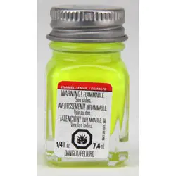Testors Enamel 1/4Oz, Yellw Fluorescent  (Tes1177tt) 1