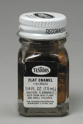 Testors Flat Brass 1/4 Oz (Tes1182t) 1