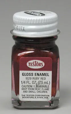 Testors 1/4 Oz Metal Flake Red    (Tes1529tt) 1