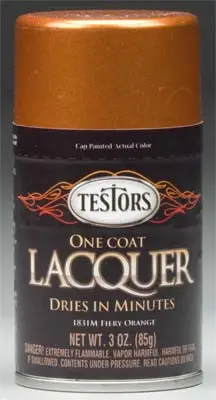 Testors Lacquer Spray Fiery Orange 3 Oz (Tes1831mt) 1
