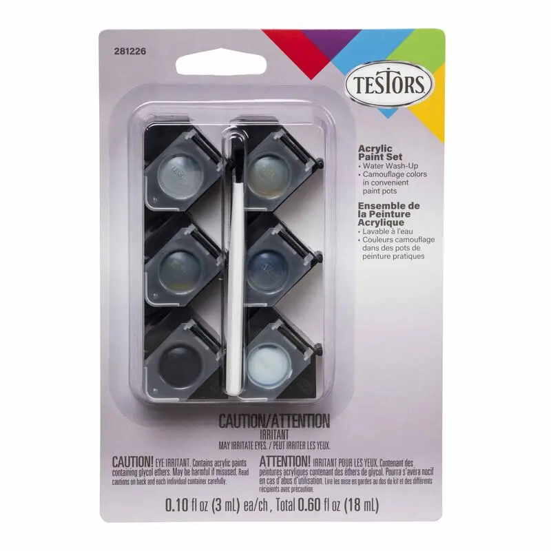 Testors Corp. Acrylic Paint Pod 6 Piece Set Camouflage Tes281226 Plastics Paint Acrylic   (Tes281226) 1