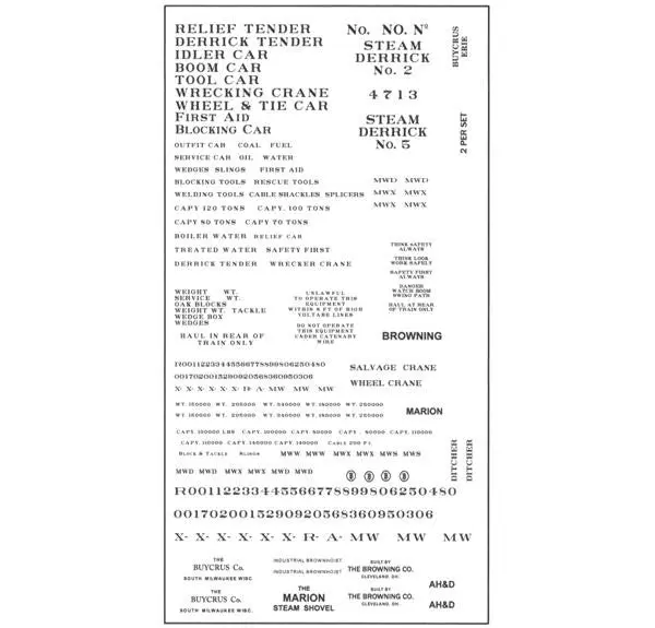 Tichy Wreck Train Decal Black Rr Roman (Tic9010) 1
