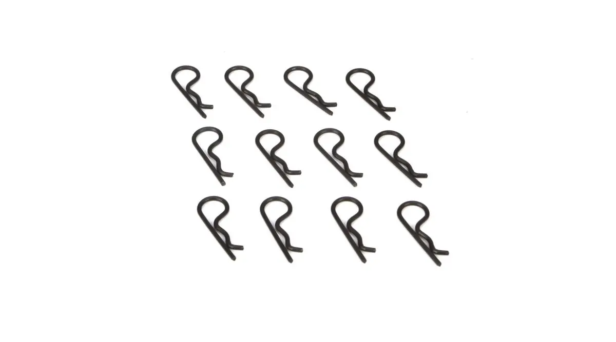 Team Losi Racing Body Clips (Black) (12) [Tlr8202] 1
