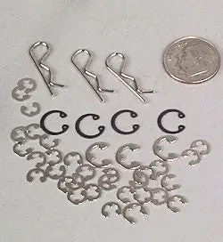 Traxxas E-Clips/C-Clips/R Pins (40)    (Tra1633) 1