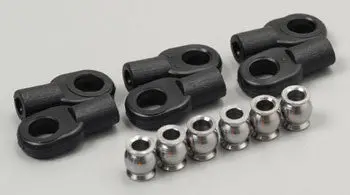 Traxxas Rod Ends Lng Hollow Ball W/Connectors Ls2 (6)  (Tra2742) 1
