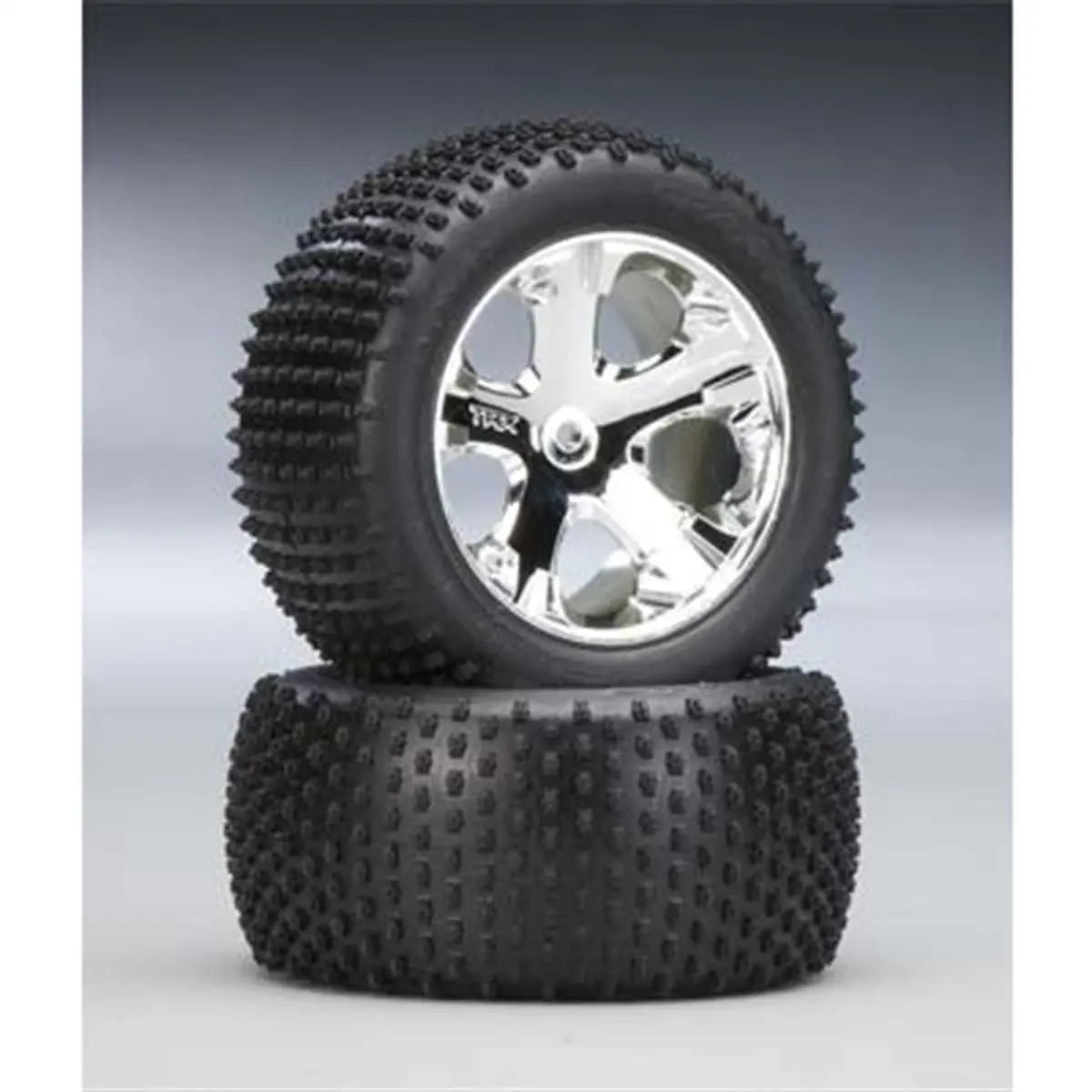 Traxxas Chrome Wheel Rear W/Alias Tire (2)  (Tra3770) 1