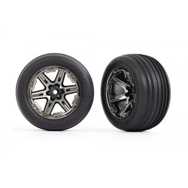 Traxxas T&W Rxt Blk Chrm 2.8/Ribbed (Tra3771r) 1