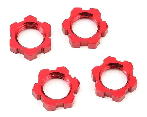 Traxxas Wheel Nut 17Mm Serrated  (Red) (4)   (Tra7758r) 1