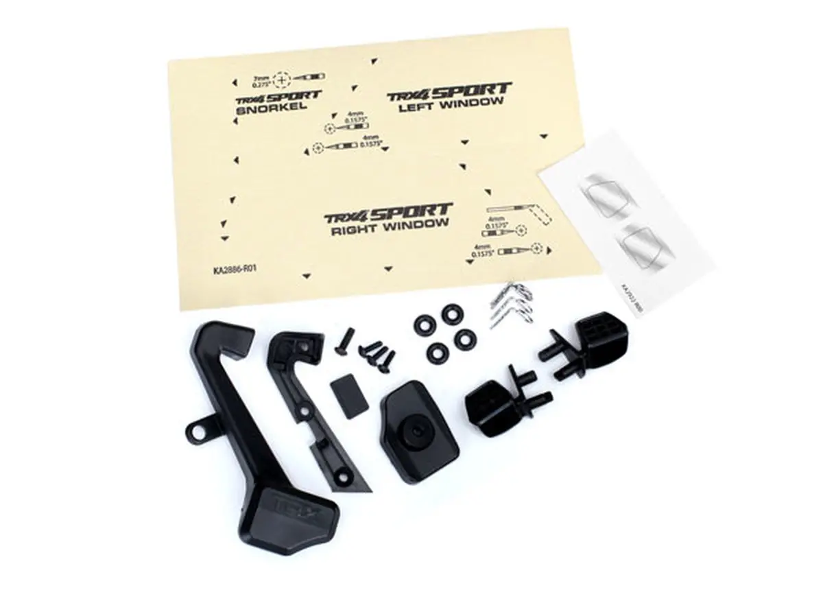 Traxxas Trx-4 Side Mirrors & Snorkel Set   (Tra8119) 1