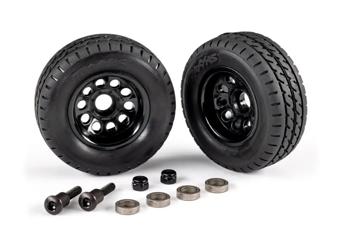 Traxxas Trailer Wheels (2)/ Tires (2)/ Mounting Hardware  (Tra9797) 1