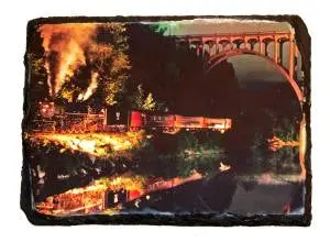 Steam Night Shot Under Bridge Slate 1
