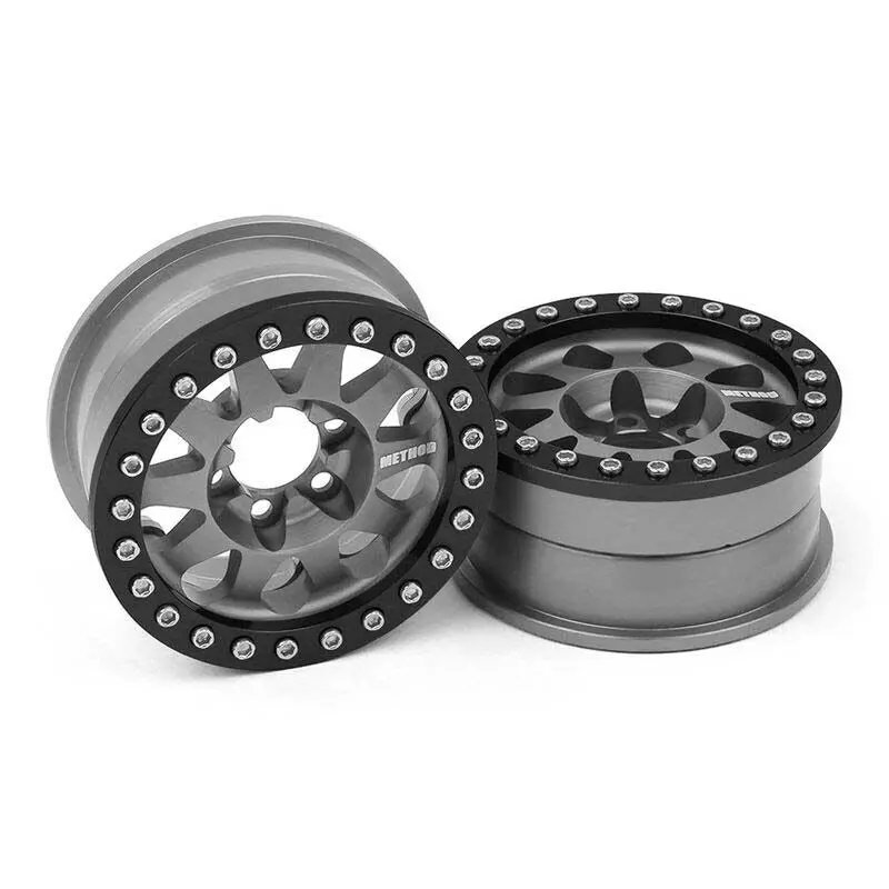 Vanquish Products Method 101 V2 1.9" Beadlock Crawler Wheels (Grey/Black) (2)  (Vps07758) 1