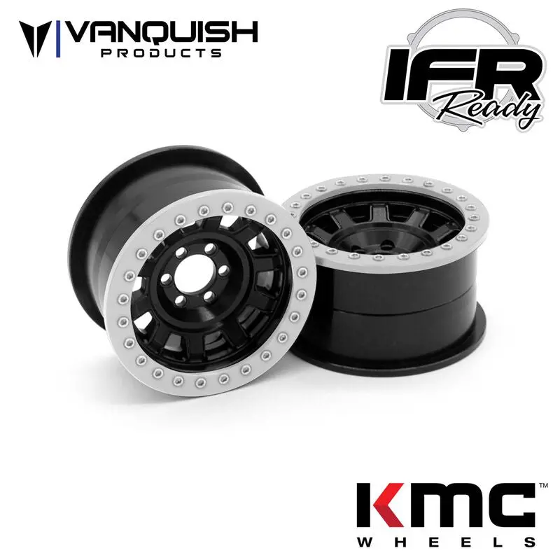 Vanquish Products Kmc Km236 Tank 2.2" Beadlock Crawler Wheels (Black) (2)   (Vps08701) 1