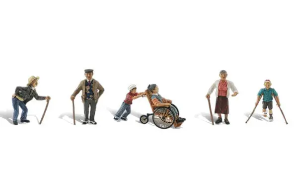 Woodland Scenics Physically Challenged (6 Figures W/Walking Aids) (Wooa1946) 1